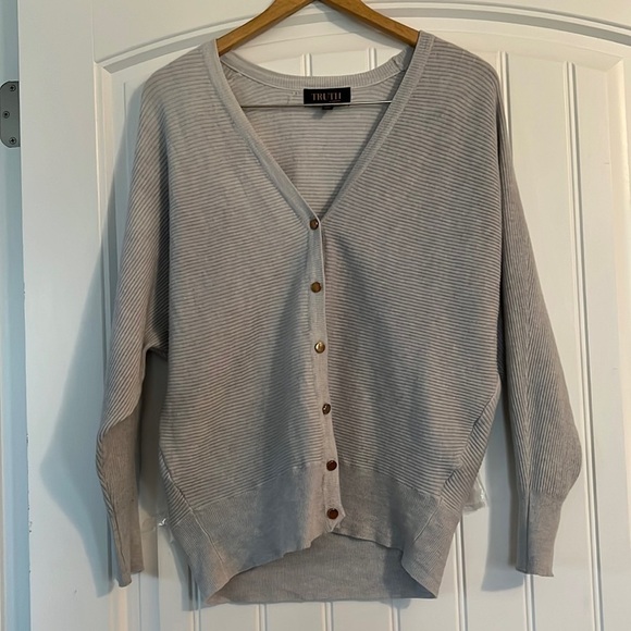 Truth by republic Viscose Ribbed Cardigan Sweater M - Picture 1 of 6